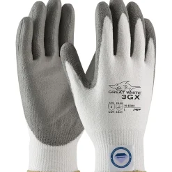 PIP Great White Dyneema Diamond/Lycra 3GX Cut-Resistant Polyurethane Coated Gloves, Medium, White/Gray (19-D322/M)