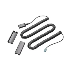 Sale Poly Plantronics Coiled Telephone Extension Cable, Black (85R85AA)