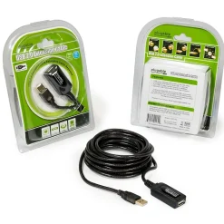 Plugable 16' USB 2.0 Active Extension Cable, Male/Female, Black (USB2-5M)