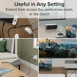 3.3' USB C Extension Cable with Built-in Multimeter Tester (USBC-METER3-1MF)<Plugable Sale