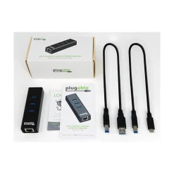 Plugable 3-Port USB 3.0 Hub, Black (USB3-HUB3ME)