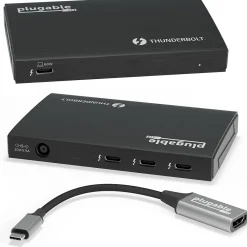 Plugable 4-Port USB-C Hub, Black (TBT4-HUB3C)