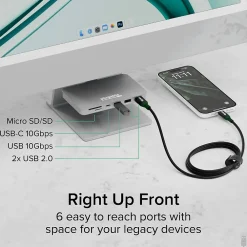 Plugable 6-Port USB-C Mounted Hub For Apple iMac (AD-6IN1)