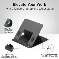 Portable Foldable Stand for Laptop/Tablet (PT-STANDX)<Plugable Outlet