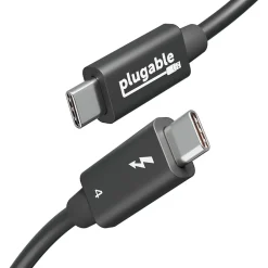 Plugable Thunderbolt-4 EPR 3.3' Cable, 240W, Black (TBT4-240W-1M)