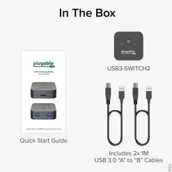Clearance Plugable USB3-SWITCH2 USB 3.0 Sharing Switch