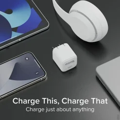 30W GaN USB C Charger Block, White (PS-30C1W)<Plugable Best