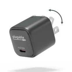 30W GaN USB C Charger Block, Black (PS-30C1B)<Plugable Outlet