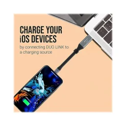 Hot PNY DUO LINK Dual 128GB USB 3.0 Type A Flash Drive, Black/Silver (P-FDI128LA02GCR)