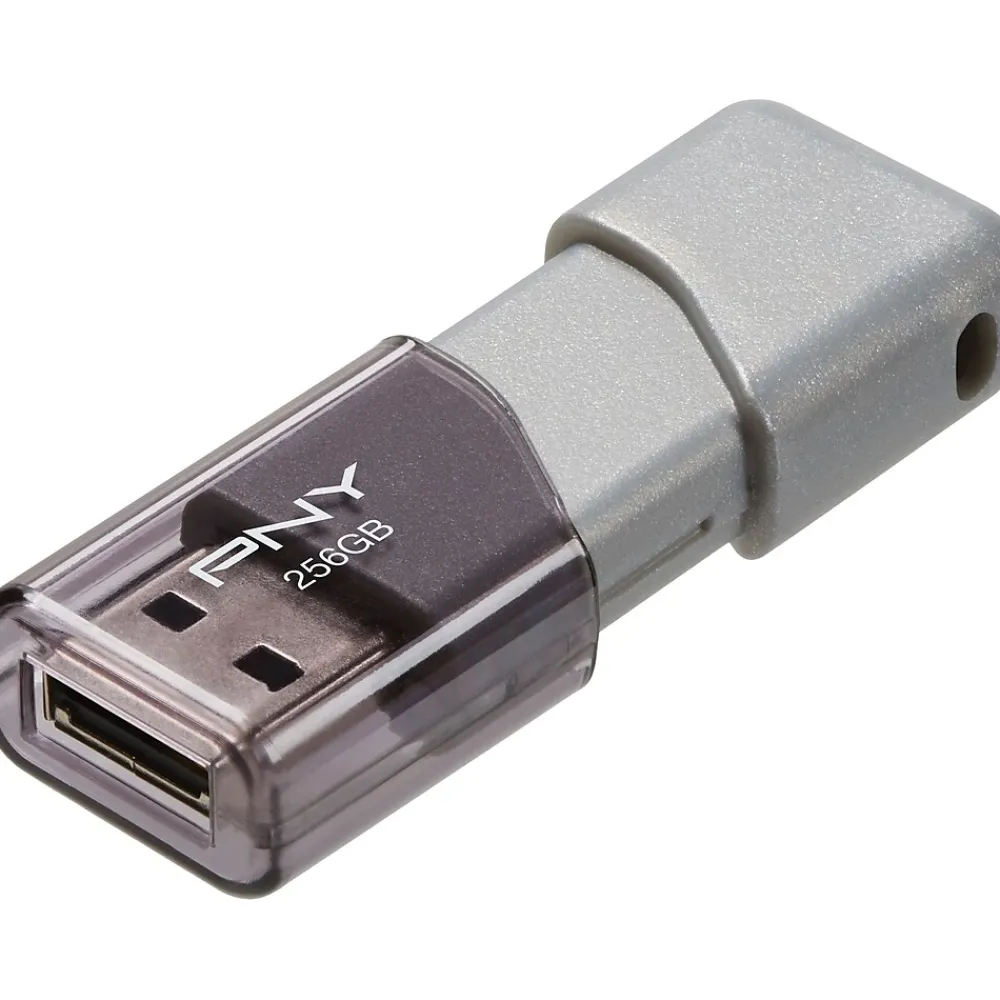 Outlet PNY Elite Turbo Attache 3 256GB USB 3.0 Type A Flash Drive, Silver/Gray (P-FD256TBOP-GE)