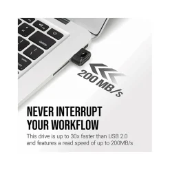 Clearance PNY Elite-X Fit 256GB USB 3.1 Type-A Flash Drive, Black (P-FDI256EXFIT-GE)