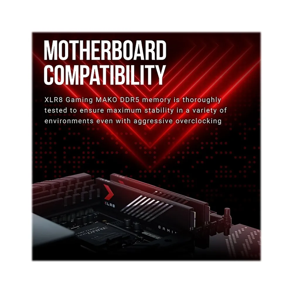 Best PNY XLR8 Gaming MAKO 32GB (2 x 16GB) DDR5 UDIMM 288-pin Desktop Memory Kit (MD32GK2D5600040MXR)