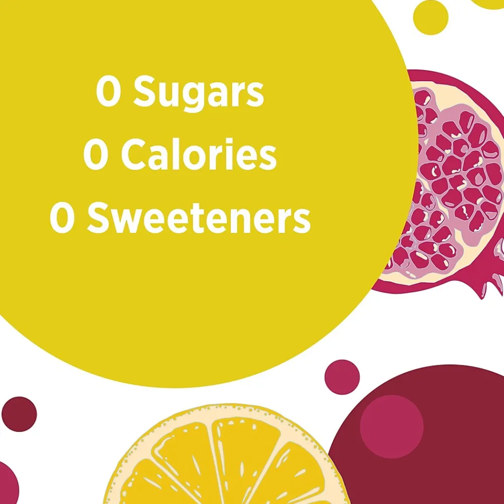 Poland Spring Sparkling Water, Pomegranate Lemonade, 16.9 oz. Bottles, 24/Carton (12349576)