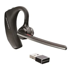 Outlet Poly 5200 USB-A Bluetooth Mono Computer Earbuds, UC Certified, Black (206110-101)