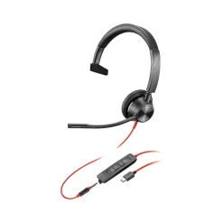 New Poly Blackwire 3315 Mono Headset, USB-C/3.5mm, UC Certified (8X217AA)