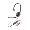 Discount Poly Blackwire 3215 Mono Headset, USB-C/USB-A/3.5mm, UC Certified (8X227AA)