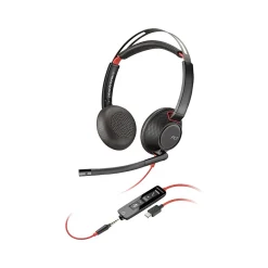 Best Poly Blackwire 5220 Stereo Headset, USB-C/3.5mm, UC Certified (8X231AA)