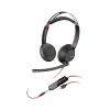 New Poly Blackwire 5220 Stereo Headset, USB-C/3.5mm, UC Certified, Bulk (8X231A6)