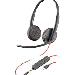 Poly Blackwire C3225 USB-C Stereo Headset, UC Certified (80S04A6)