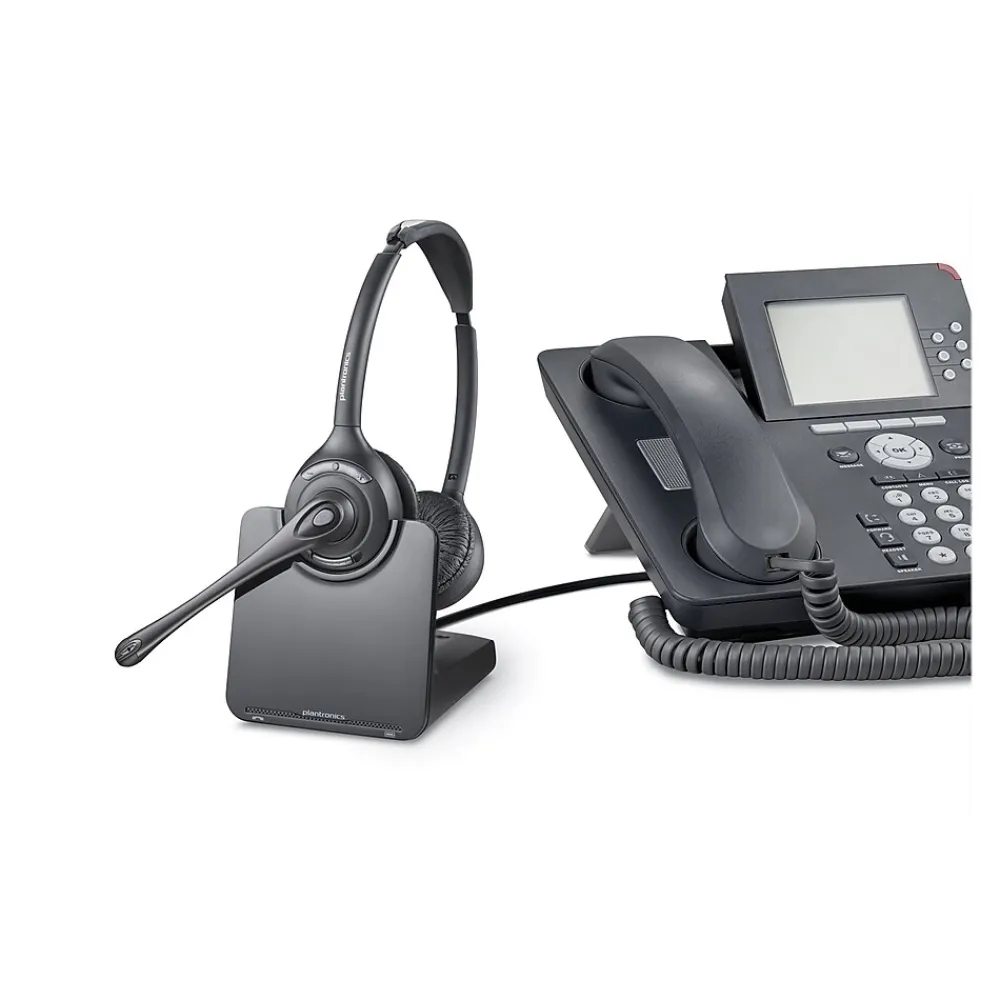 Hot Poly CS 520-XD Wireless Phone Headset, Over-the-Head, Black (7E2J9AA#ABA)