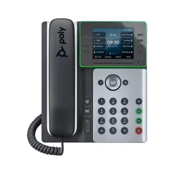Poly Edge E350 32-Line VOIP Phone, White/Black (89B53AA)