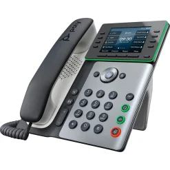 Poly Edge E350 32-Line VOIP Phone, White/Black (89B53AA)
