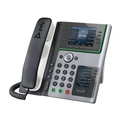 Poly Edge E400 VOIP Phone, Silver/Black (82M93AA)