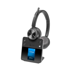 Poly Savi 7420 Office Series Wireless Noise Canceling Bluetooth Stereo On-Ear Headset, MS Certified (8L583AA#ABA)