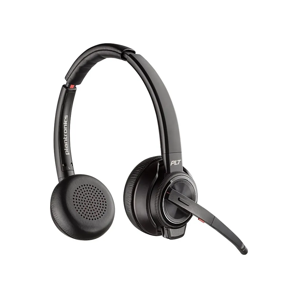 Best Poly Savi S8220 Spare Wireless Noise Canceling Stereo Headset, Over-the-Head, Black (85T31AA#ABA)