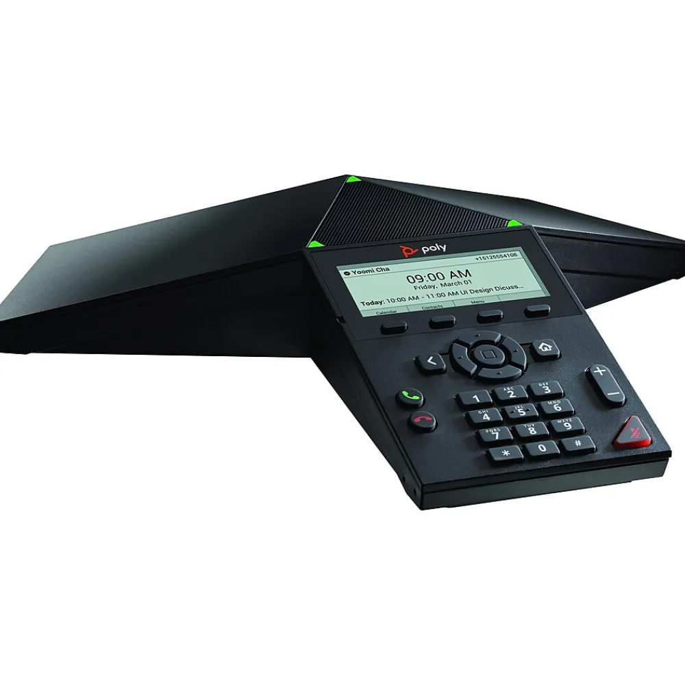 Poly Trio 8300 3-Line IP Conference Telephone, Black (830A0AA)
