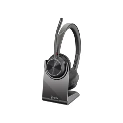 Sale Poly Voyager 4320 MS Bluetooth On Ear Computer Headset, Black and Gray (218476-02)
