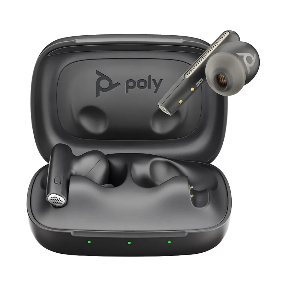 Voyager Free 60 UC Wireless Noise Cancelling Bluetooth Earbuds, USB-C, UC Certified, Carbon Black (7Y8H4AA)<Poly Discount