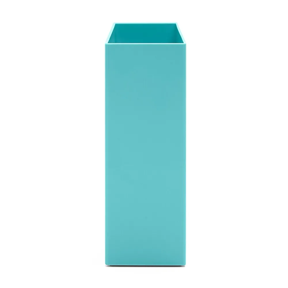File Storage|Poppin ABS Plastic File Box, Aqua, 4 Count (101274-MC)