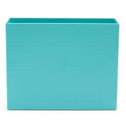 File Storage|Poppin ABS Plastic File Box, Aqua, 4 Count (101274-MC)