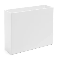 File Storage|Poppin ABS Plastic File Box, White, 4 Count (101272-MC)