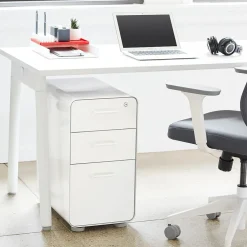 File Cabinets*Poppin Black Slim Stow 3-Drawer Vertical File Cabinet, Black (104666)