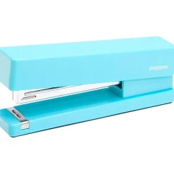 Staplers|Poppin Desktop Stapler, 20-Sheet Capacity, Aqua (100160)