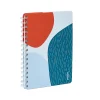 Notebooks|Poppin Elements Notebook, 6" x 8.25", Ruled, 40 Sheets, Blue/Red (108839)