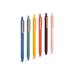 Pens|Poppin Luxe Retractable Gel Pens, Fine Point, 0.7mm, Black Ink, Dozen (107125)