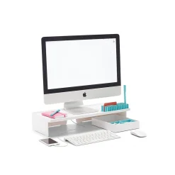 Online Poppin Monitor Riser, White (102092)