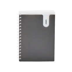 Notebooks|Poppin Pocket Notebook, 6" x 8.5", Ruled, 80 Sheets, Dark Gray (108850)