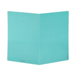 Pocket Folders|Poppin 2-Pocket Portfolio Folder, Aqua/Light Gray (101931)