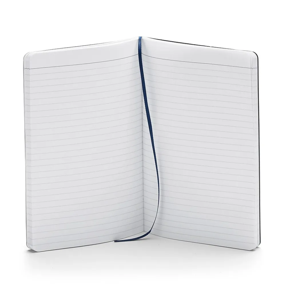 Journals|Poppin Soft Cover Notebooks, Medium, Navy, 100/Box (105045)