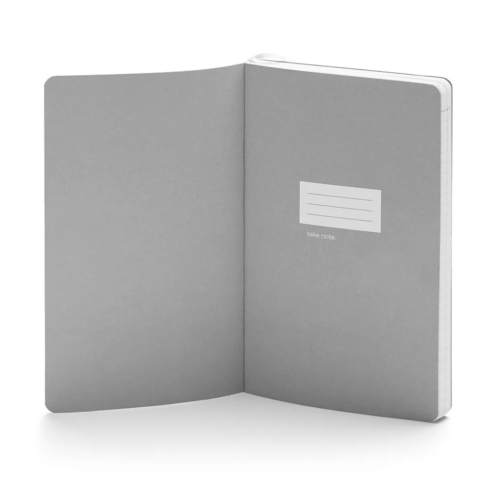 Journals|Poppin Soft Cover Notebooks, Medium, White, 100/Box (105046)