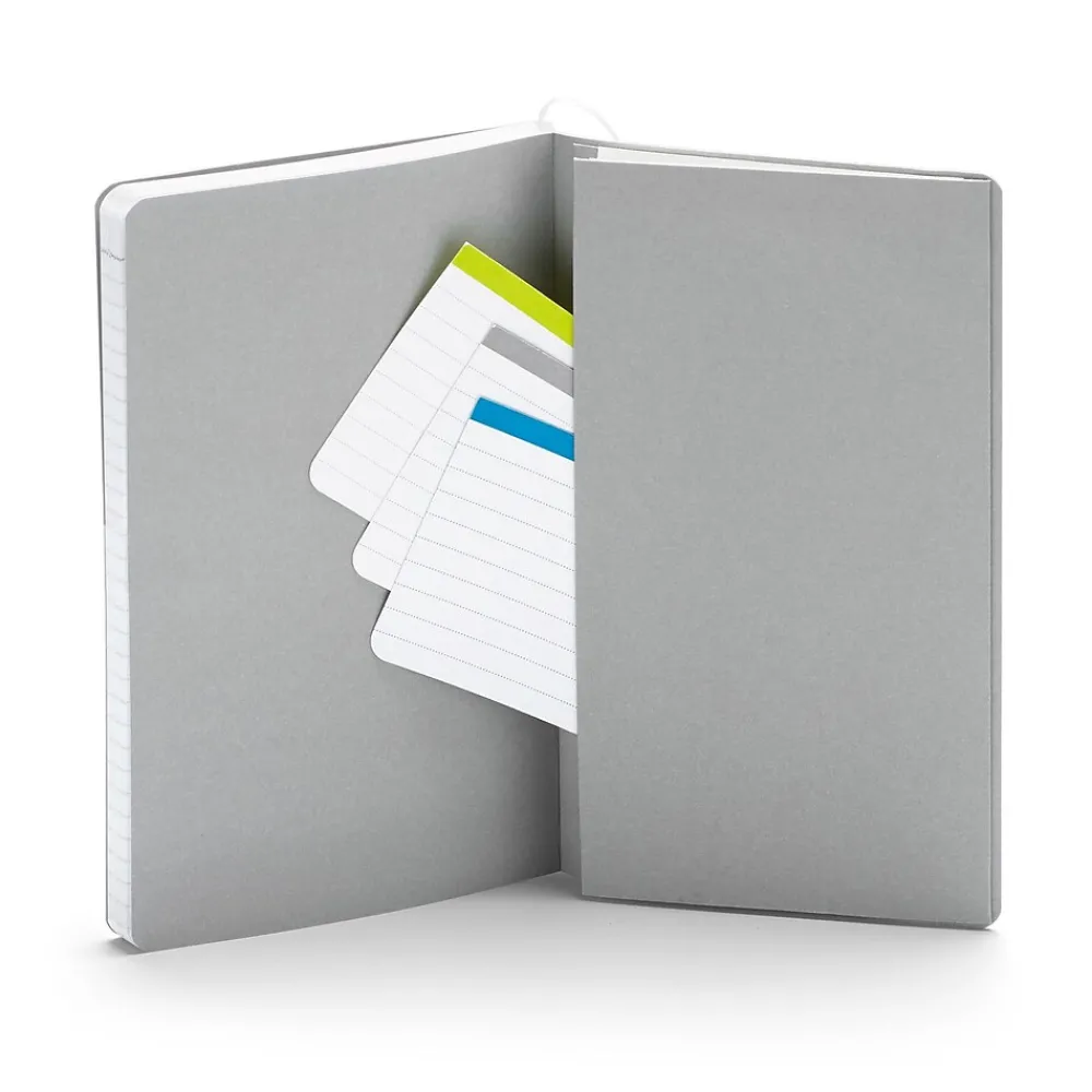 Journals|Poppin Soft Cover Notebooks, Medium, White, 100/Box (105046)