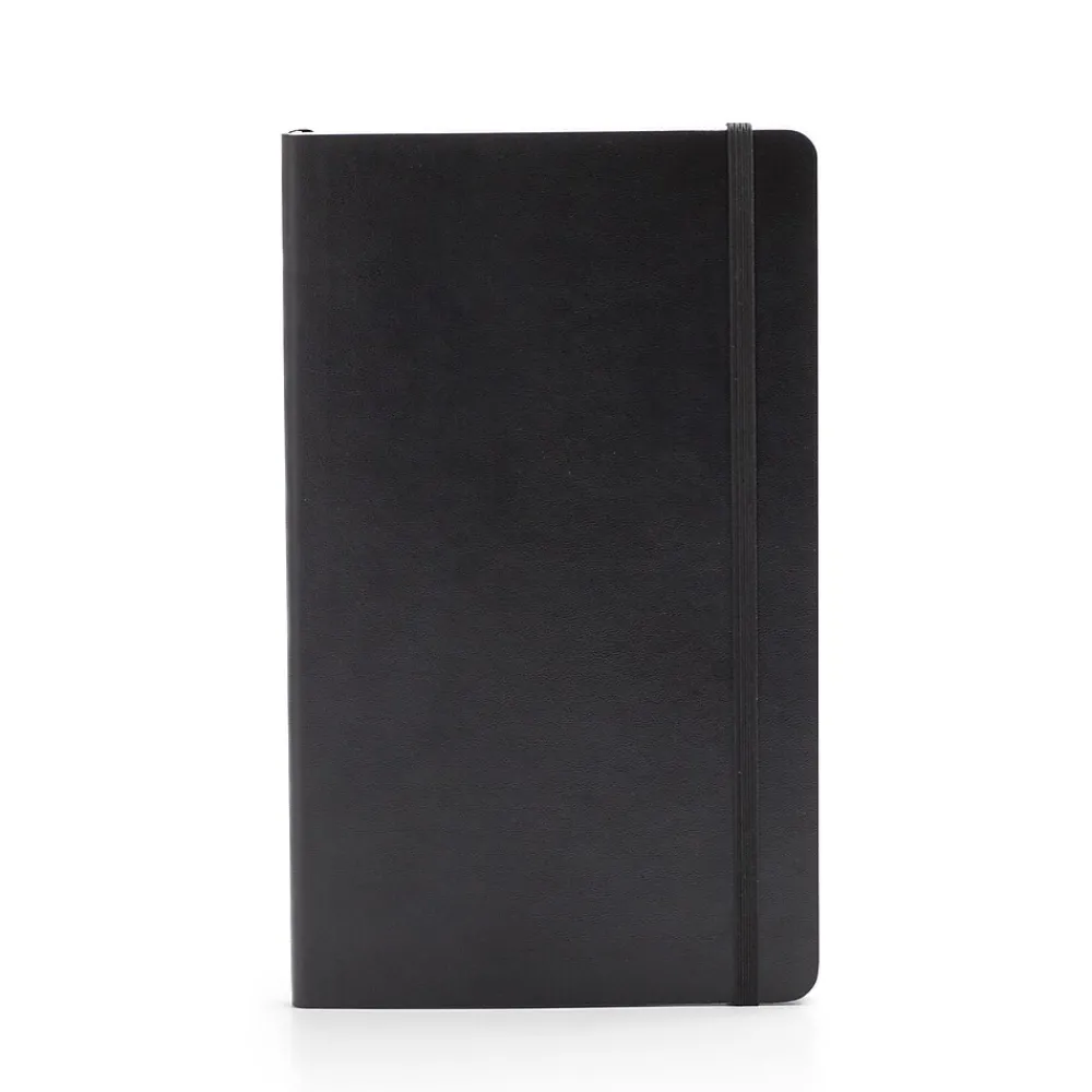 Journals|Poppin Soft Cover Notebooks, Medium, Black, 100/Box (105043)