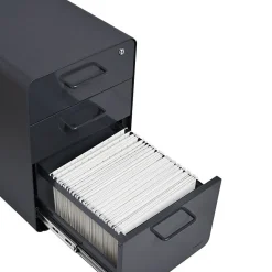 File Cabinets*Poppin Stow 3 Drawer Vertical File, Charcoal, Letter/Legal, 15.75''W (103536)