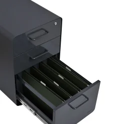 File Cabinets*Poppin Stow 3 Drawer Vertical File, Charcoal, Letter/Legal, 15.75''W (103536)