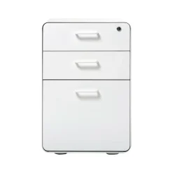 File Cabinets*Poppin Stow 3-Drawer Mobile Vertical File Cabinet, Letter/Legal Size, Lockable, 24