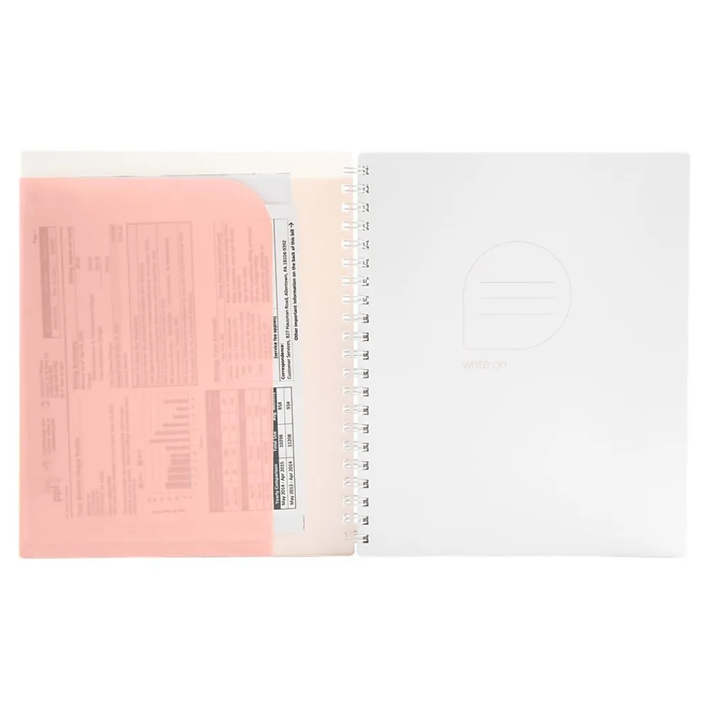 Subject Notebooks|Poppin 1-Subject Notebooks, 8.5" x 11", College Ruled, 80 Sheets, Pink (105224)